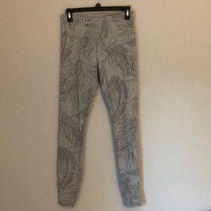 ATHLETA Gray Leaf High Waisted Leggings